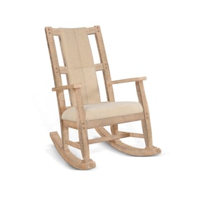 Purity Craft Selena Beach Pebble Cushioned Rocking Chair