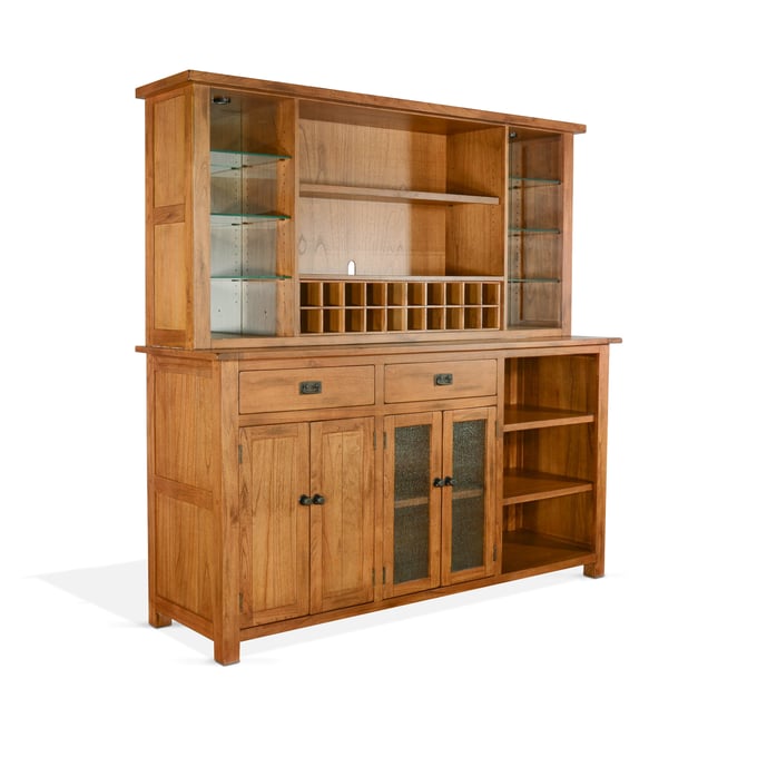 Purity Craft Aurelia Rustic Oak Buffet and Hutch 1969RO