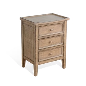 Purity Craft Selena Beach Pebble Drawers End Table