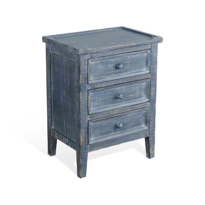 Purity Craft Selena Ocean Blue Drawers End Table 2080OB