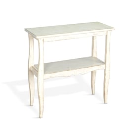 Purity Craft Selena White Sand Shelf Side Table