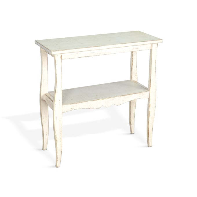 Purity Craft Selena White Sand Shelf Side Table 2083WS