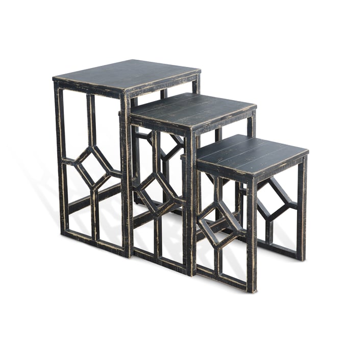 Purity Craft Selena Black Sand Nesting Table 2087BS