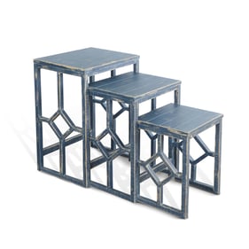 Purity Craft Selena Ocean Blue Nesting Table