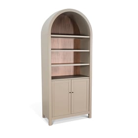 Purity Craft Rose Light Grey Arched Display Cabinet with Doors