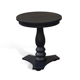 Purity Craft Rose Black Round Accent Table