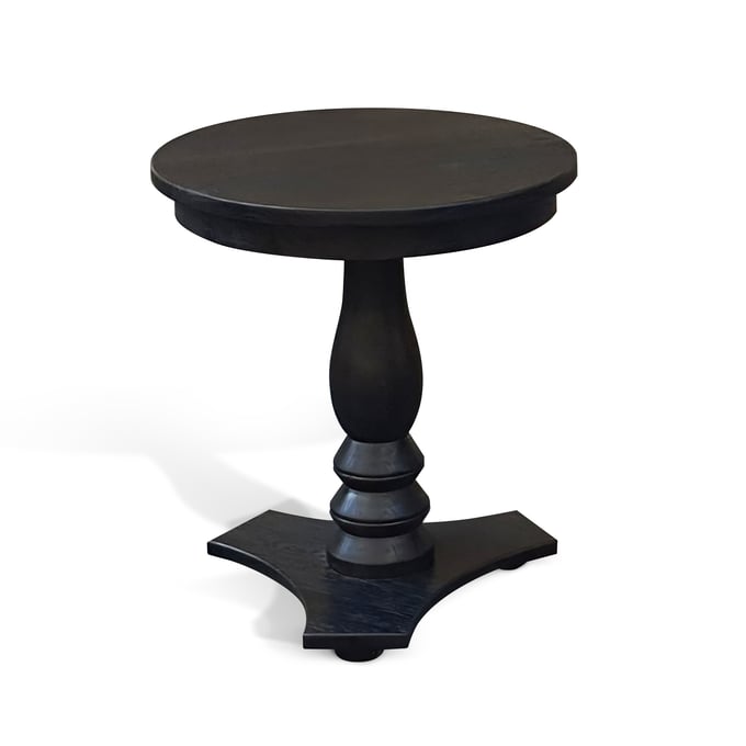 Purity Craft Rose Black Round Accent Table 2129UM