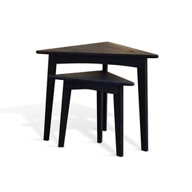 Purity Craft Rose Black Triangular Nesting Table