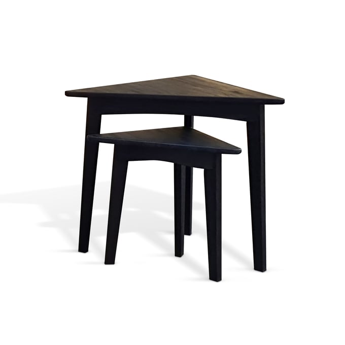 Purity Craft Rose Black Triangular Nesting Table 2143UM