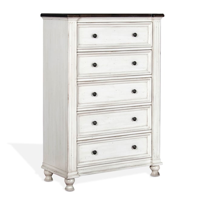 Purity Craft Zen White 5 Drawers Chest 2308EC-C2