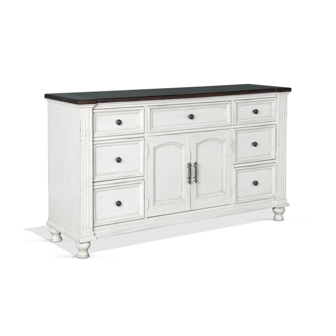 Purity Craft Zen White Dark Brown Dresser 2308EC-D