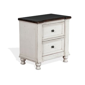 Purity Craft Zen White Dark Brown Night Stand