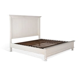 Purity Craft Zen White Wood Queen Bed