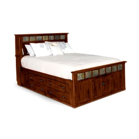 Purity Craft Seraphica Dark Brown King Storage Bed