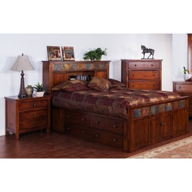 Purity Craft Seraphica Petite Dark Brown 4pc Bedroom Set with King Storage ...