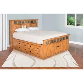 Purity Craft Aurelia Rustic Oak King Storage Bed