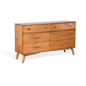 Purity Craft Neptune Medium Brown 6 Drawers Dresser