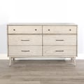 Purity Craft Neptune 6-Drawer Mindi Wood Dresser in Modern Gray