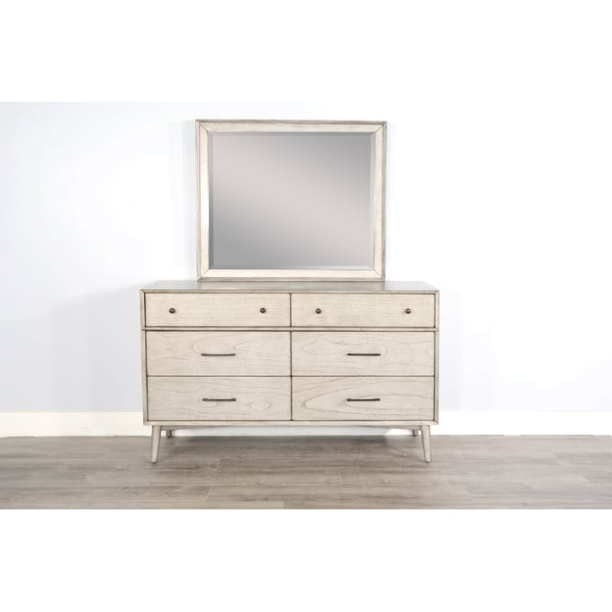 Purity Craft Neptune Gray Dresser and Mirror 2336MG-DRMR