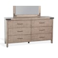 Purity Craft Octans Modern Mahogany Dresser in Octans/Light Brown