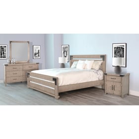 Purity Craft Octans Light Brown 4pc Bedroom Set with King Bed