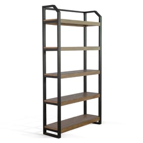 Purity Craft Eudora Natural Bookcase with Metal Frame