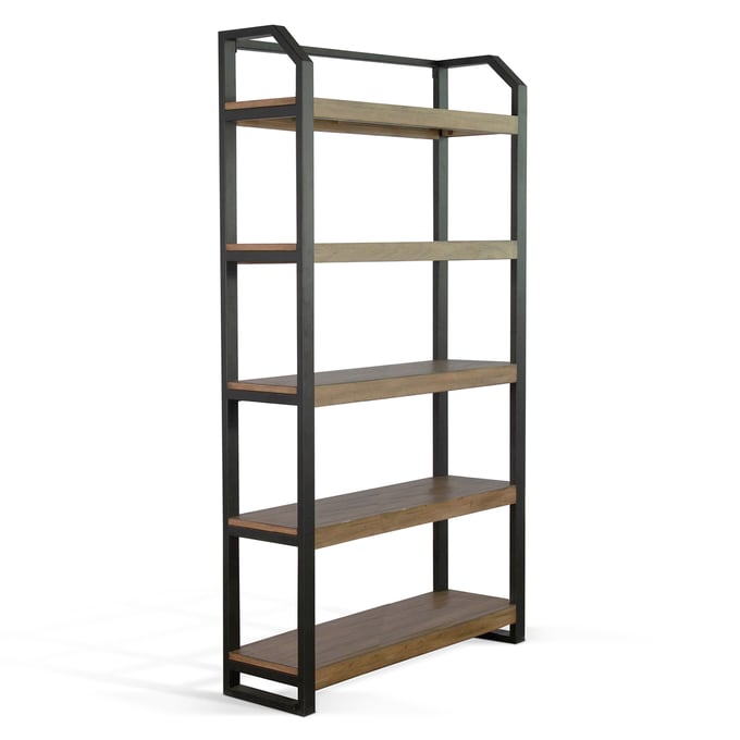 Purity Craft Eudora Natural Bookcase with Metal Frame 2835BU