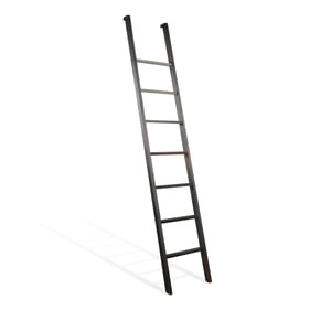 Purity Craft Raven Off White Dark Brown Wood Ladder with Hook