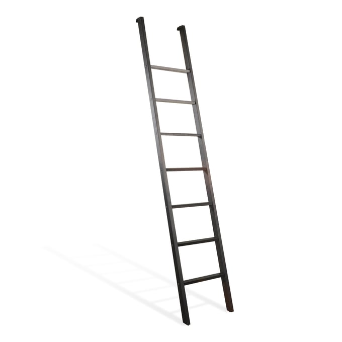 Purity Craft Raven Off White Dark Brown Wood Ladder with Hook 2836EC-L