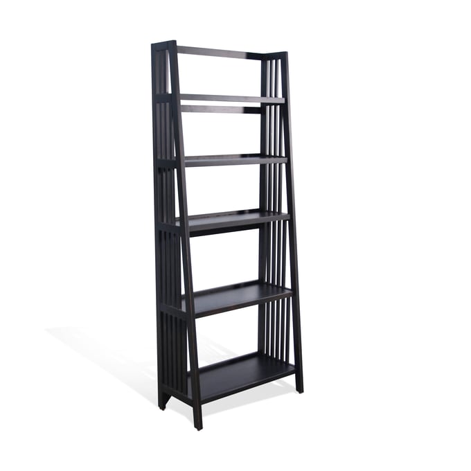 Purity Craft Elysia Black Walnut 72 Inch Folding Bookcase 2839BW-72