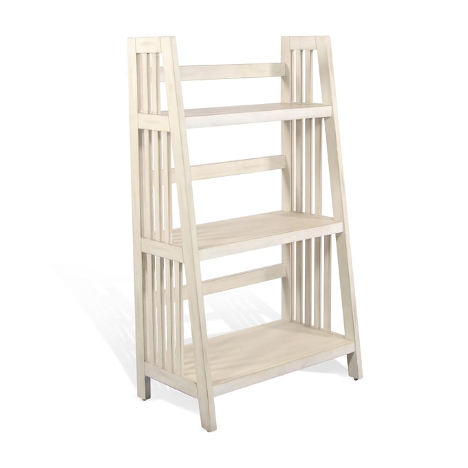 Purity Craft Rose White Marble 48 Inch Folding Bookcase 2839MW-48