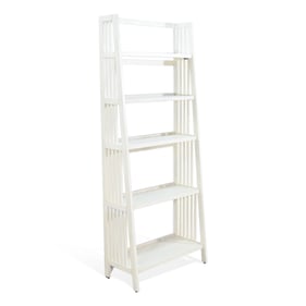 Purity Craft Rose White Marble 72 Inch Folding Bookcase