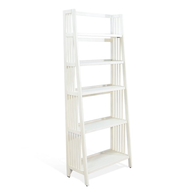 Purity Craft Rose White Marble 72 Inch Folding Bookcase 2839MW-72