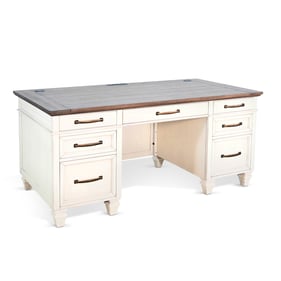 Purity Craft Rose White Desk with Drawers