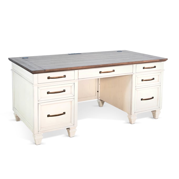 Purity Craft Rose White Desk with Drawers 2846MB-D