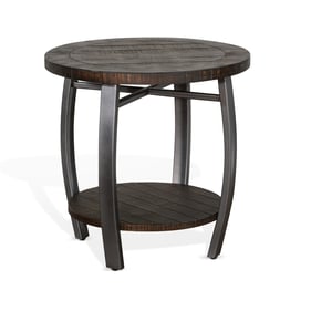 Purity Craft Allure Dark Brown Wood End Table