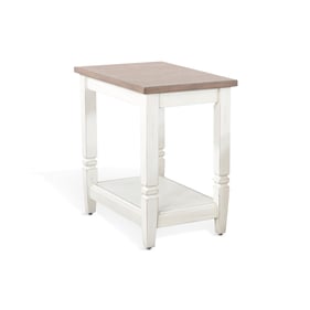 Purity Craft Onyx White Light Brown Chair Side Table