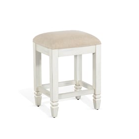 Purity Craft Onyx White Light Brown Counter Stool