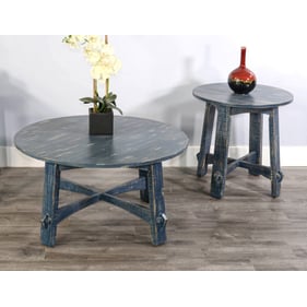 Purity Craft Selena Ocean Blue 3pc Coffee Table Set