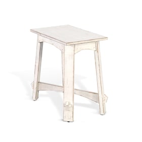 Purity Craft Selena White Sand Wood Chair Side Table