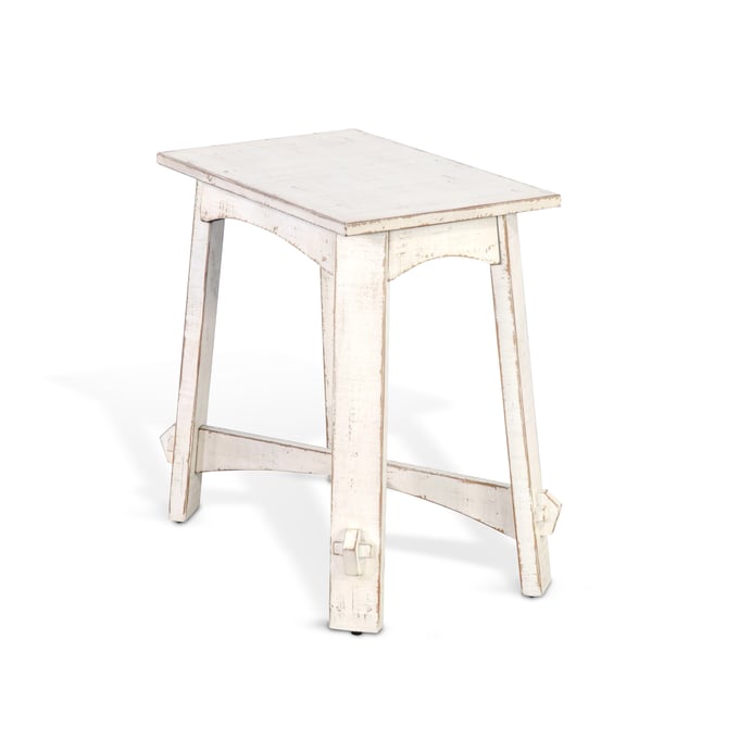 Purity Craft Selena White Sand Wood Chair Side Table 3172WS-CS