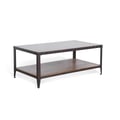 Purity Craft Ophiuchus Metal & Solid Wood Coffee Table in Brown