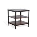 Purity Craft Ophiuchus Metal & Solid Wood End Table in Brown