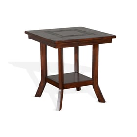 Purity Craft Seraphica Dark Brown Mahogany Wood End Table