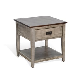 Purity Craft Evadne Gray End Table