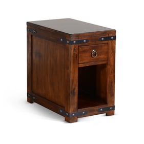 Purity Craft Seraphica Dark Brown Drawer Chair Side Table