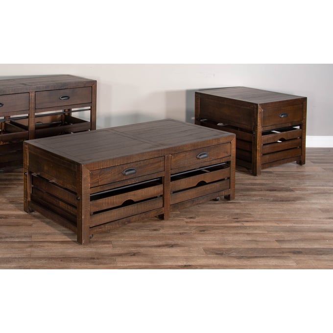 Purity Craft Allure Dark Brown 3pc Coffee Table Set 3266TL-OCT-S1