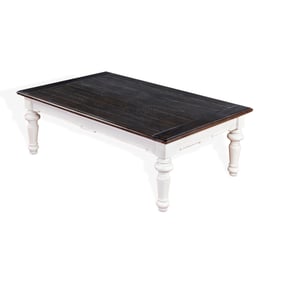 Purity Craft Zen White Dark Brown Coffee Table