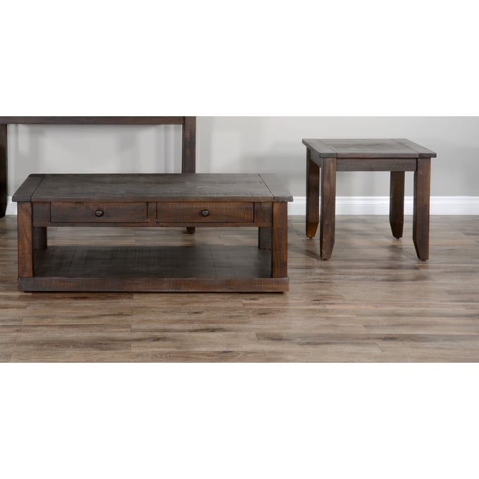 Purity Craft Allure Dark Brown 2 Drawer 3pc Coffee Table Set 3292TL-C-OT-S1