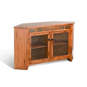 Purity Craft Aurelia Rustic Oak Corner TV Console